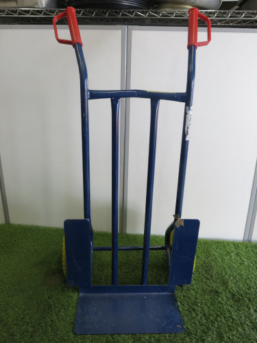 GS 200kg Sack Barrow in Blue with Yellow Wheels.