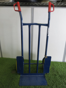 GS 200kg Sack Barrow in Blue with Yellow Wheels.