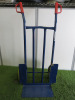 GS 200kg Sack Barrow in Blue with Yellow Wheels.
