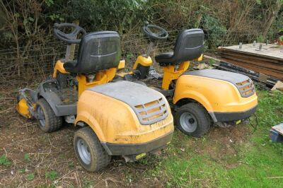 2 x Stiga Combi 100 Petrol Mowers. Sold as Seen for Spares or Repairs.