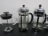 5 x Assorted Sized Coffee Cafetieres (As Viewed) - 2