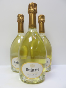 3 x Bottles of Ruinart Blanc de Blancs Champagne, 750ml.