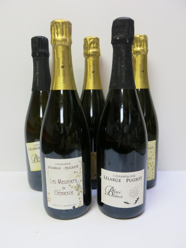 5 x Assorted Bottles of LeLarge Pugeot Champagne, 750ml.
