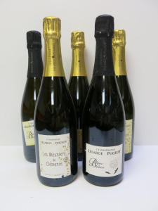 5 x Assorted Bottles of LeLarge Pugeot Champagne, 750ml.