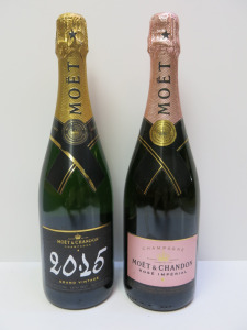 2 x Assorted Bottles of Moet & Chandon Champagne, 750ml.