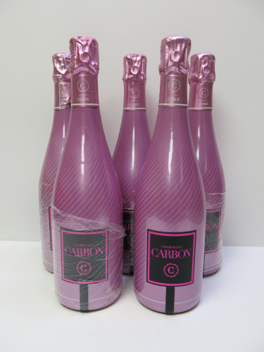5 x Bottles of Carbon Luminous Rose Champagne, 750ml.