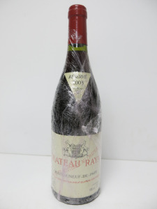 Chateau Rayas Chateauneuf du Pape Red Wine, 2003, 750ml.