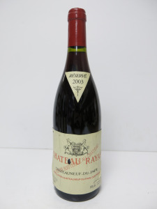 Chateau Rayas Chateauneuf du Pape Red Wine, 2003, 750ml.