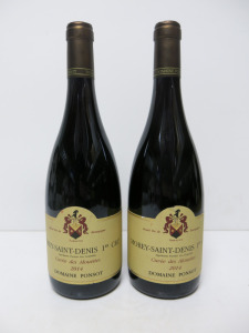 2 x Bottles of Domaine Ponsot Morey Saint Denis 1er Cru Red Wine, 2014, 750ml.