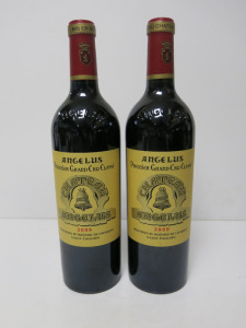 2 x Bottles of Angelius Premier Grand Cru Classe Red Wine, 2009, 750ml.