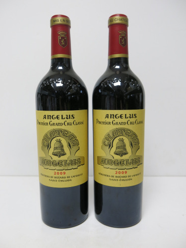2 x Bottles of Angelius Premier Grand Cru Classe Red Wine, 2009, 750ml.