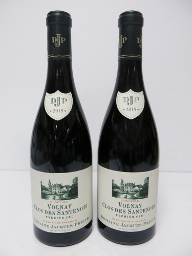 2 x Bottles of Domaine Jacques Prieur Grand Vin de Bourgogne Red Wine, 2015, 750ml.