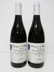 2 x Bottles of Hospices de Beaune Pommard-Epenots Premier Cru Red Wine, 2018, 750ml.