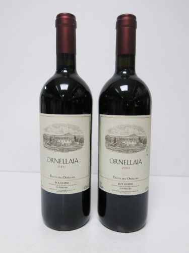 2 x Bottles of Ornellaia Bolgheri Superiore Red Wine, 2003, 750ml.