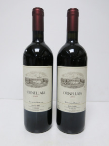 2 x Bottles of Ornellaia Bolgheri Superiore Red Wine, 2003, 750ml.
