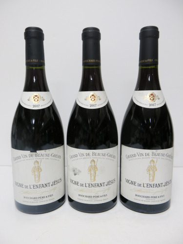 3 x Bottles of Vigne de L'Enfant Jesus Grand Vin de Beaune-Greves Red Wine, 2017, 750ml.