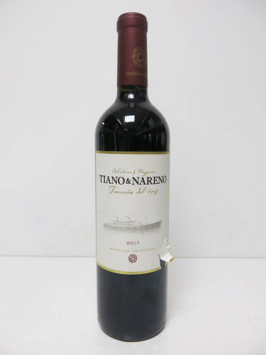 Tiano & Nareno Mendoza Argentina Red Wine, 2017, 750ml.