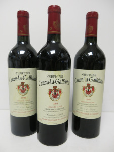 3 x Bottles of Chateau Canon La Gaffeliere Grand Cru Red Wine, 1999, 750ml.