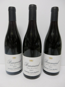 3 x Bottles of Domaine Cyrot Buthiau Pommard Red Wine, 2021, 750ml.