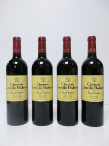 4 x Saint Julien Chateau Leoville Poyferre Red Wine, 2011, 750ml.