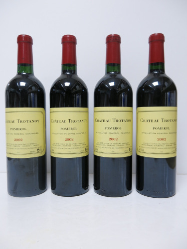 4 x Chateau Trotanoy Pomerol Red Wine, 2002, 750ml.