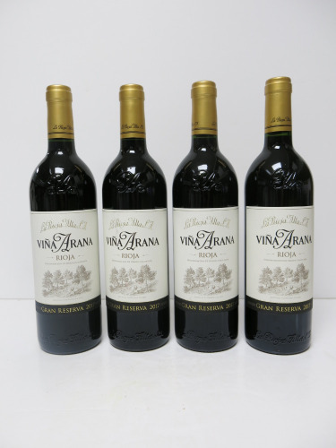 4 x La Rioja Alta SA Vino Arana Gran Reserva Red Wine, 2017, 750ml.