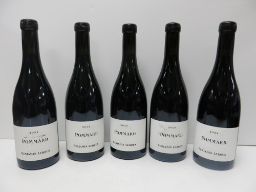 5 x Benjamin Leroux Pommard Red Wine, 2022, 750ml.