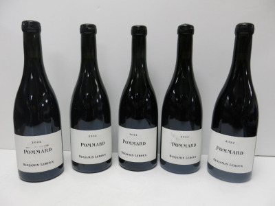 5 x Benjamin Leroux Pommard Red Wine, 2022, 750ml.