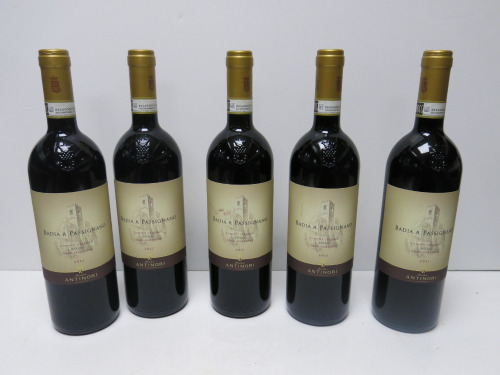 5 x Badia A Passignano Chianti Classico Antinori Red Wine, 2021, 750ml.