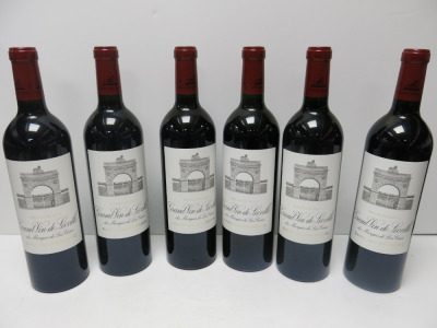6 x Saint Julien Medoc Grand Vin de Leoville Recolte Red Wine, 2011, 750ml.