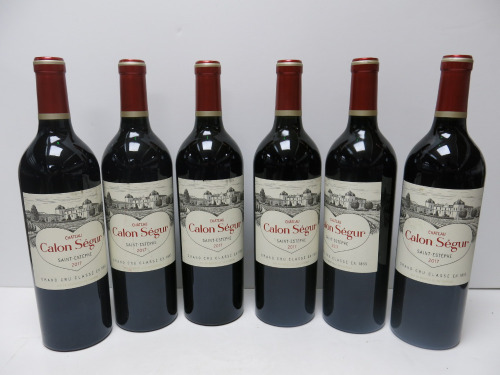 6 x Chateau Calon Segur Saint Estephe Grand Cru Classe Red Wine, 2017, 750ml.