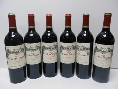 6 x Chateau Calon Segur Saint Estephe Grand Cru Classe Red Wine, 2017, 750ml.