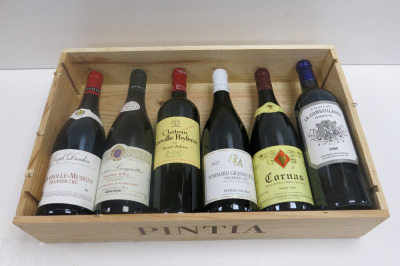 Collection of 6 x French Wines to Include: Joseph Drouhin Chambolle Musigny Premier Cru 2020, Corton Languettes Grand Cru 2019 , Saint Julien Chateau Leoville Poyferre 2011, Pommard Grands Epenots Grand Cru 2022, Cornas Rhone Wine 2009 & Chateau La Consei