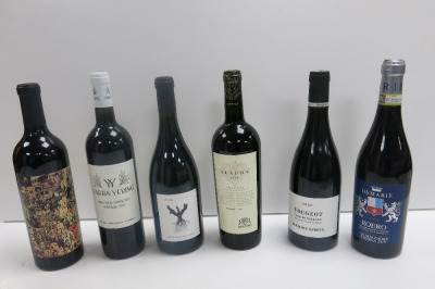 Collection of 6 x World Wide Wines to Include: Demarie Roero Valmaggiore 2019, Abstract Calafiornia Red Wine 2020, Yarra Yering Dry Red Wine 2017, Benjamin Leroux Vougeot 2020, Ribera del Duero 2022 & Alauda Toscana 2020.