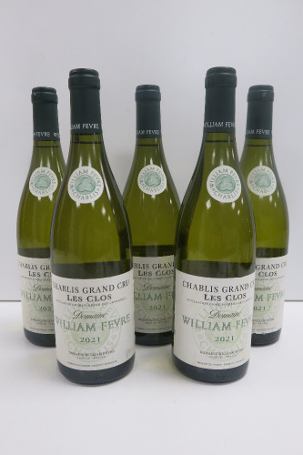 5 x William Fevre Chablis Grand Cru White Wine, 2021, 750ml.