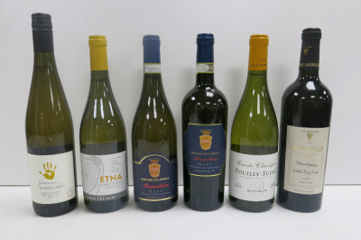 6 x Assorted Bottles of White Wine, 750ml. (As Viewed/Pictured).