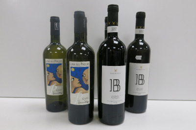 6 x Bottles of White Wine to Include: 4 x Gavi Luna Sul Poggio 2023 & 2 x Sanvitis Lazio Bellone 2017.