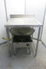 Navati Gas Stock Pot Stove, Model NGETL5-50, S/N A10105AGO12UK. Size H50 x W50 x D50cm. Comes with Stainless Steel Over Table with Lid & Large Wok.