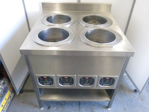 Hatco Heatmax 4 Slot Stainless Steel Bain Marie. Size H85 x W85 x D87cm.