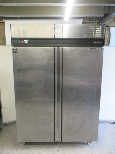 Foster Stainless Steel Double Door Gastronorm 90 Refrigerator, Model Model GH 1351T, S/N 33608. Size H205 x W140 x D80cm.