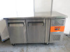 Host Mobile Double Door Stainless Steel Counter Freezer, Model HOST1702CR. Size H85 x W136 x D70cm.