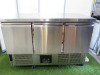 Sterling Pro Cobus Stainless Steel 3 Door Refrigerated Counter, Model SPU303, S/N 256262, Size H87 x W137 x D70cm. - 6