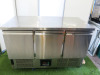 Sterling Pro Cobus Stainless Steel 3 Door Refrigerated Counter, Model SPU303, S/N 256262, Size H87 x W137 x D70cm. - 7