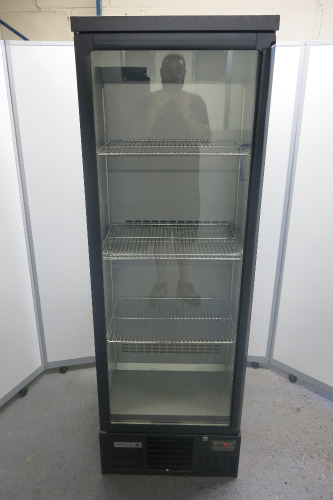 Gamko Upright Single Glass Door Bottle Cooler, Model MG/300LG, S/N 502036, Size H180 x W60 x D50cm.