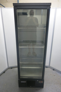 Gamko Upright Single Glass Door Bottle Cooler, Model MG/300LG, S/N 502036, Size H180 x W60 x D50cm.