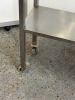 Mobile Stainless Steel Table with Shelf Under. Size H84 x W100 x D30cm. - 2