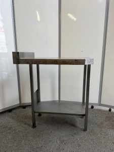 Stainless Steel Table with Shelf Under & Backsplash. Size H88 x W45 x D80cm.