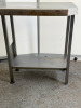 Stainless Steel Table with Shelf Under & Backsplash. Size H88 x W45 x D80cm. - 3
