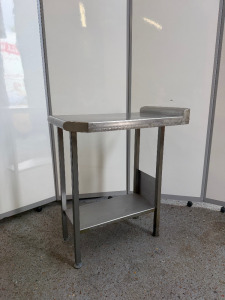 Stainless Steel Table with Shelf Under & Backsplash. Size H88 x W45 x D80cm.
