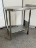 Stainless Steel Table with Shelf Under & Backsplash. Size H88 x W45 x D80cm. - 3